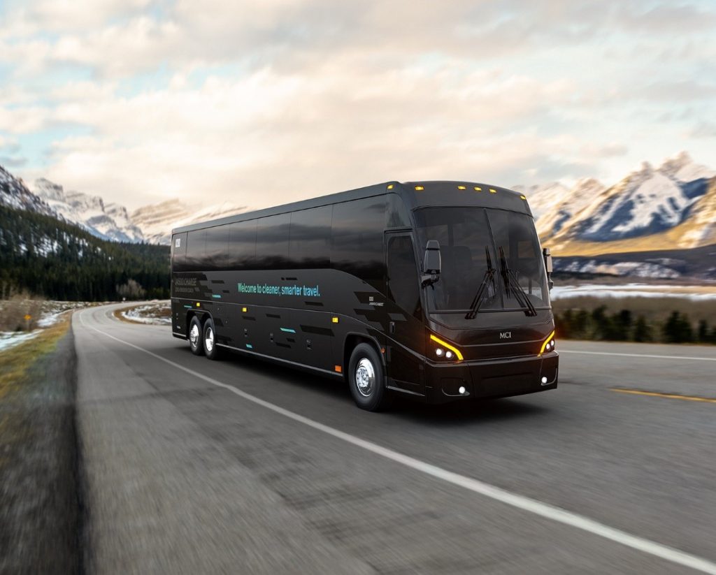 NFI's Motor Coach Industries unveils a batteryelectric luxury coach in